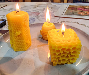Hand made bees wax candles